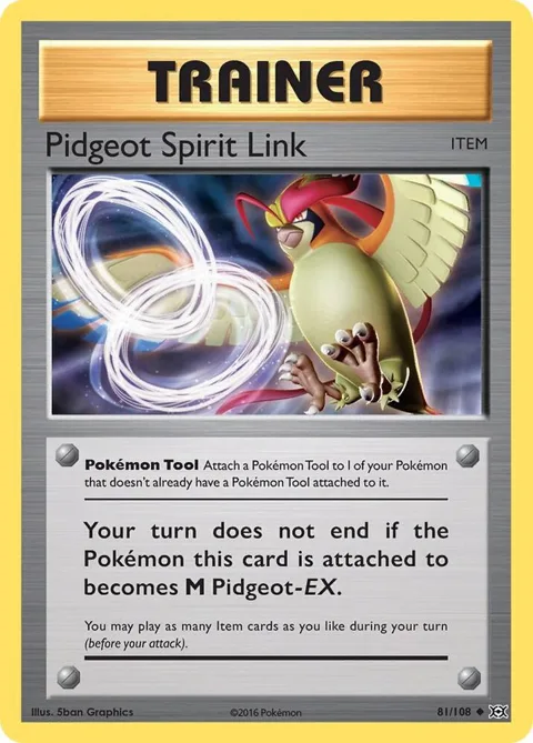 Pidgeot Spirit Link #81/108 Pokémon card from XY - Evolutions