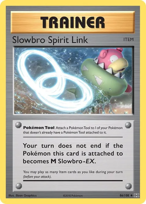 Slowbro Spirit Link #86/108 Reverse Holofoil Pokémon card from XY - Evolutions