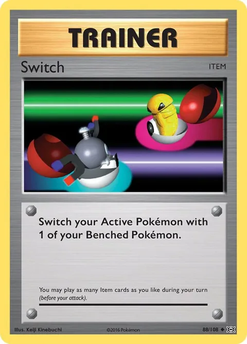 Switch #88/108 Pokémon card from XY - Evolutions