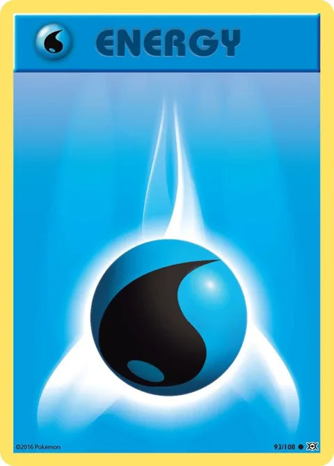 Water Energy #93/108 Reverse Holofoil Pokémon card from XY - Evolutions
