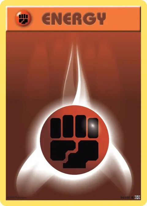 Fighting Energy #96/108 Pokémon card from XY - Evolutions