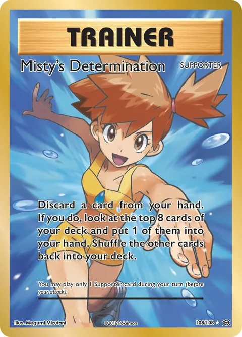Misty's Determination Full Art #108/108 Holofoil Pokémon card from XY - Evolutions