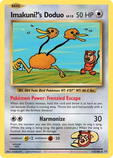 Imakuni?'s Doduo #112/108 Pokémon card from XY - Evolutions