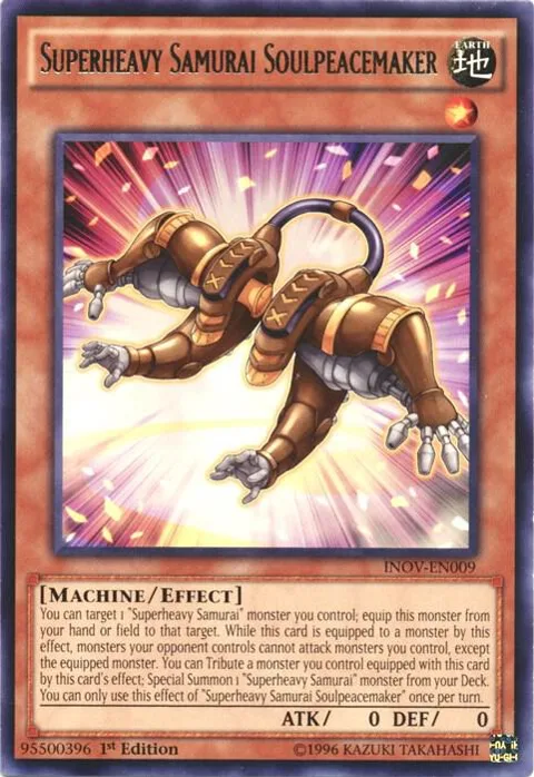 Superheavy Samurai Soulpeacemaker INOV-EN009 1st Edition Yu-Gi-Oh card from Invasion: Vengeance