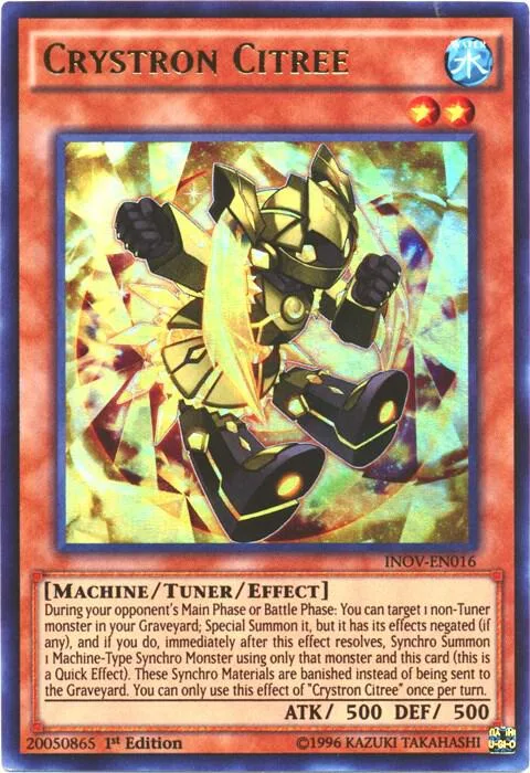 Crystron Citree INOV-EN016 1st Edition Yu-Gi-Oh card from Invasion: Vengeance