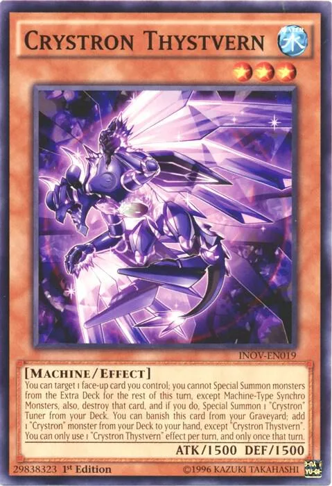 Crystron Thystvern INOV-EN019 Unlimited Yu-Gi-Oh card from Invasion: Vengeance