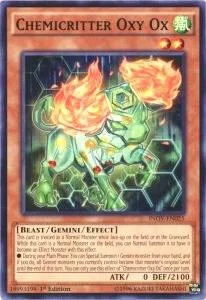 Chemicritter Oxy Ox INOV-EN025 Unlimited Yu-Gi-Oh card from Invasion: Vengeance