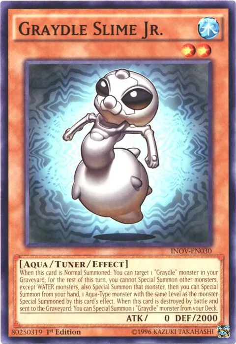 Graydle Slime Jr. INOV-EN030 1st Edition Yu-Gi-Oh card from Invasion: Vengeance