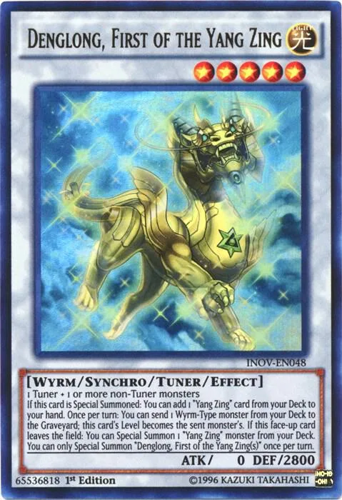 Denglong, First of the Yang Zing INOV-EN048 1st Edition Yu-Gi-Oh card from Invasion: Vengeance