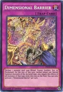 Dimensional Barrier INOV-EN078 1st Edition Yu-Gi-Oh card from Invasion: Vengeance