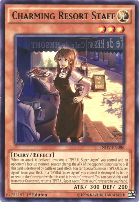 Charming Resort Staff INOV-EN086 Unlimited Yu-Gi-Oh card from Invasion: Vengeance