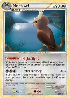 Noctowl - 8/123 HeartGold & SoulSilver #008/123 Pokémon card from Deck Exclusives