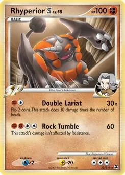 Rhyperior E4 - 32/111 DPPt Rising Rivals #032/111 Holofoil Pokémon card from Deck Exclusives