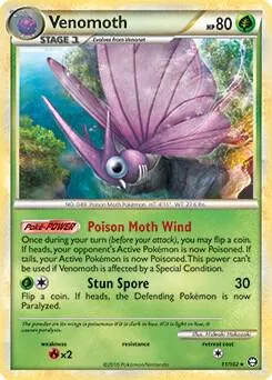 Venomoth - 11/102 HGSS Triumphant #011/102 Pokémon card from Deck Exclusives