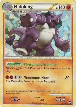 Nidoking - 6/102 Cracked Ice Holo #006/102 Holofoil Pokémon card from Deck Exclusives