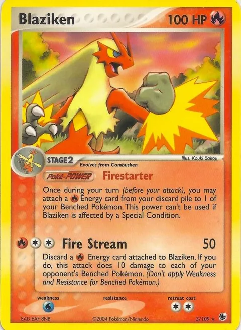 Blaziken #3 Pokémon card from EX Battle Stadium