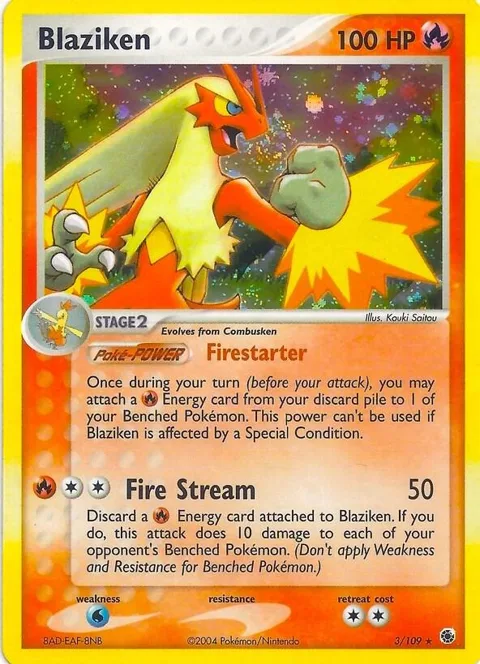 Blaziken Holo #3 Holofoil Pokémon card from EX Battle Stadium