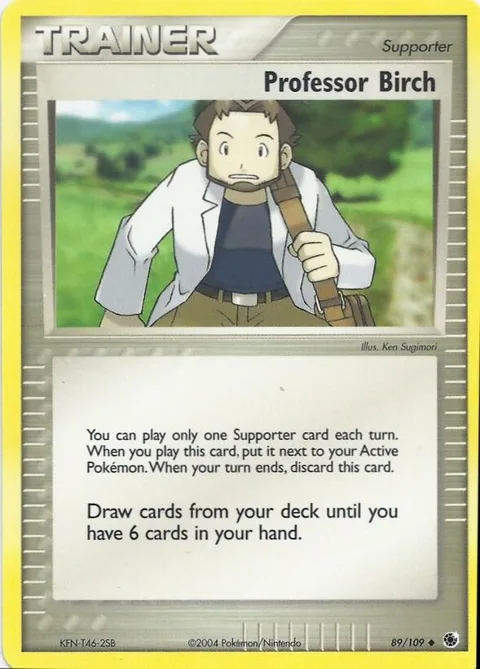 Professor Birch #89 Pokémon card from EX Battle Stadium