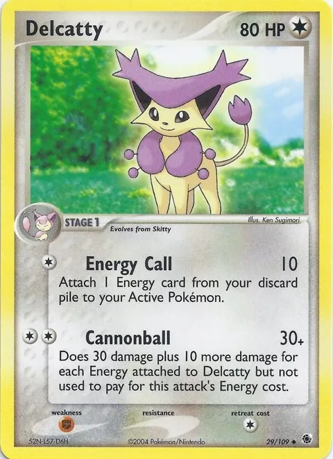 Delcatty #29 Pokémon card from EX Battle Stadium