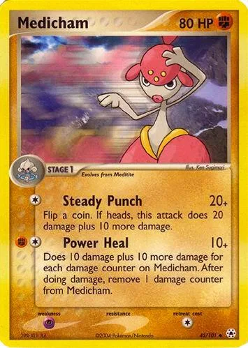 Medicham #42 Pokémon card from EX Battle Stadium