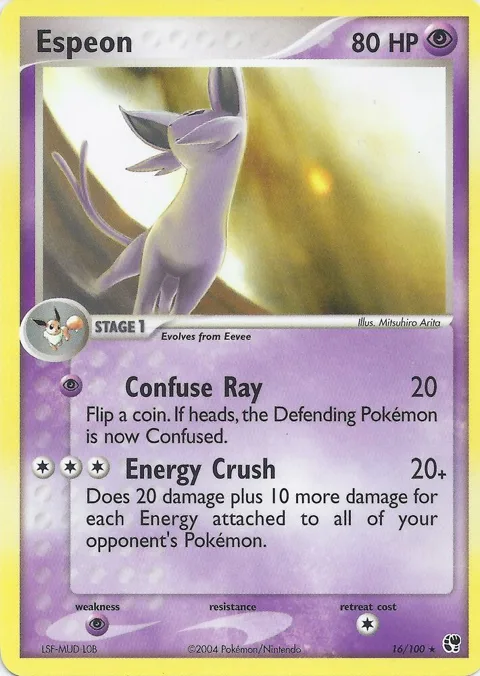 Espeon #16 Pokémon card from EX Battle Stadium