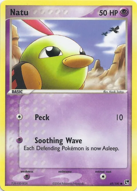 Natu #69 Pokémon card from EX Battle Stadium