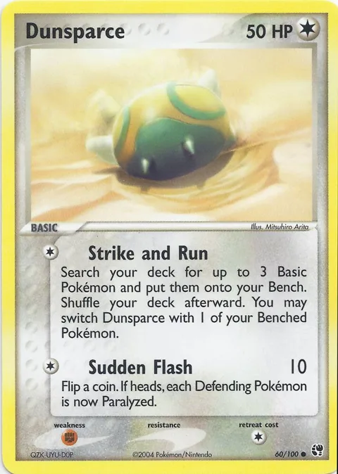 Dunsparce #60 Pokémon card from EX Battle Stadium