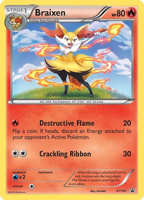 Braixen #XY161 Holofoil Pokémon card from XY Promos