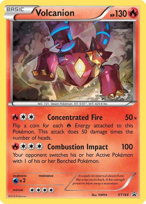 Volcanion #XY164 Holofoil Pokémon card from XY Promos
