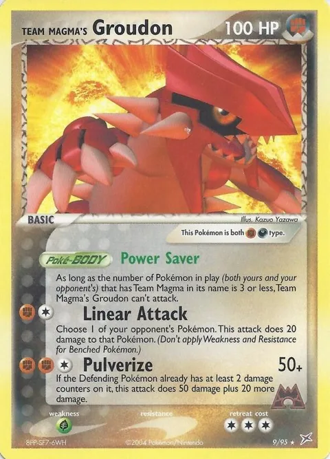 Team Magma's Groudon - 9/95 EX Team Magma vs Team Aqua #009/095 Pokémon card from Deck Exclusives