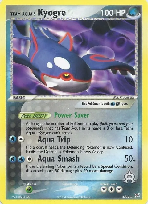 Team Aqua's Kyogre - 3/95 EX Team Magma vs Team Aqua #003/095 Pokémon card from Deck Exclusives
