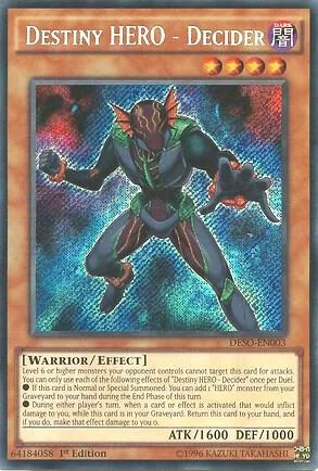 Destiny HERO - Decider DESO-EN003 Yu-Gi-Oh card from Destiny Soldiers