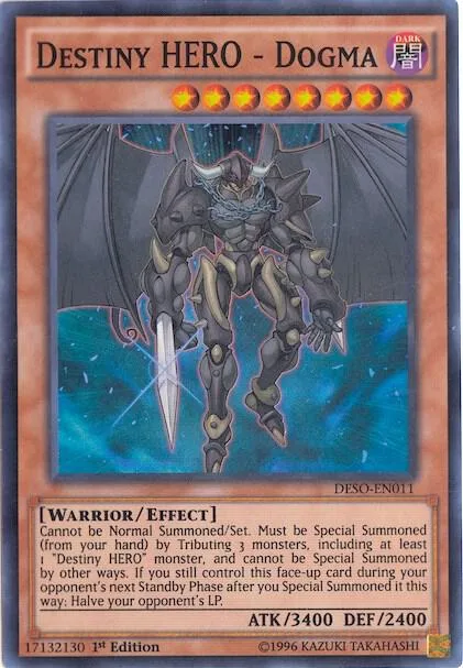 Destiny HERO - Dogma DESO-EN011 Yu-Gi-Oh card from Destiny Soldiers