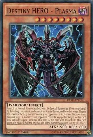 Destiny HERO - Plasma DESO-EN012 Yu-Gi-Oh card from Destiny Soldiers