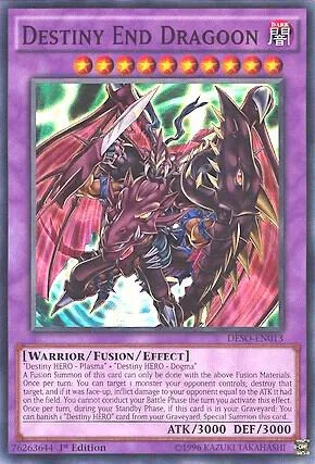 Destiny End Dragoon DESO-EN013 Yu-Gi-Oh card from Destiny Soldiers
