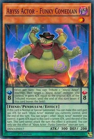Abyss Actor - Funky Comedian DESO-EN017 Yu-Gi-Oh card from Destiny Soldiers