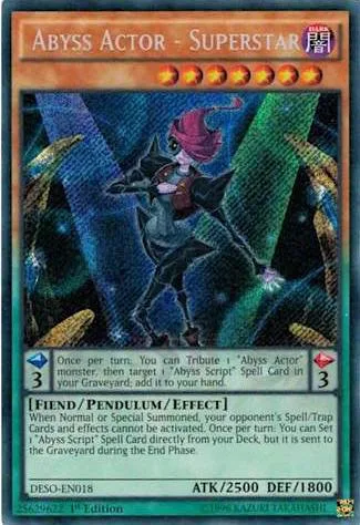 Abyss Actor - Superstar DESO-EN018 Yu-Gi-Oh card from Destiny Soldiers