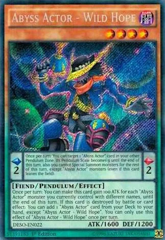 Abyss Actor - Wild Hope DESO-EN022 Yu-Gi-Oh card from Destiny Soldiers
