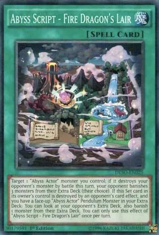 Abyss Script - Fire Dragon's Lair DESO-EN025 Yu-Gi-Oh card from Destiny Soldiers