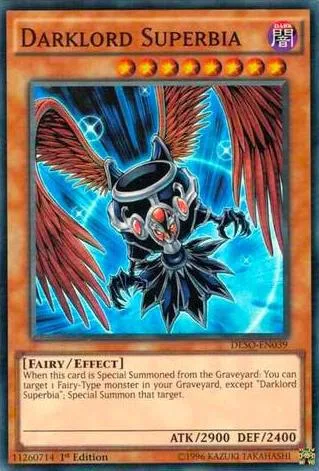 Darklord Superbia DESO-EN039 Yu-Gi-Oh card from Destiny Soldiers