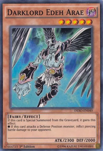 Darklord Edeh Arae DESO-EN040 Yu-Gi-Oh card from Destiny Soldiers