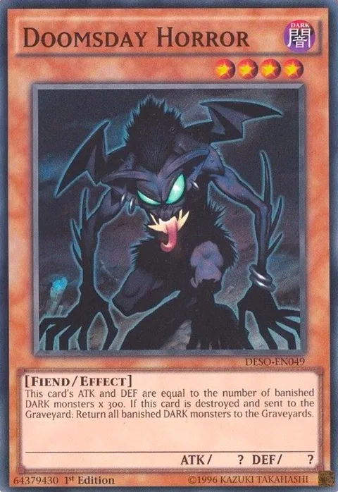 Doomsday Horror DESO-EN049 Yu-Gi-Oh card from Destiny Soldiers