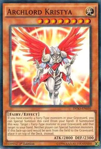 Archlord Kristya DESO-EN050 Yu-Gi-Oh card from Destiny Soldiers