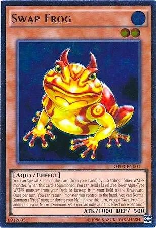 Swap Frog Ultimate Rare OP03-EN001 Yu-Gi-Oh card from OTS Tournament Pack 3