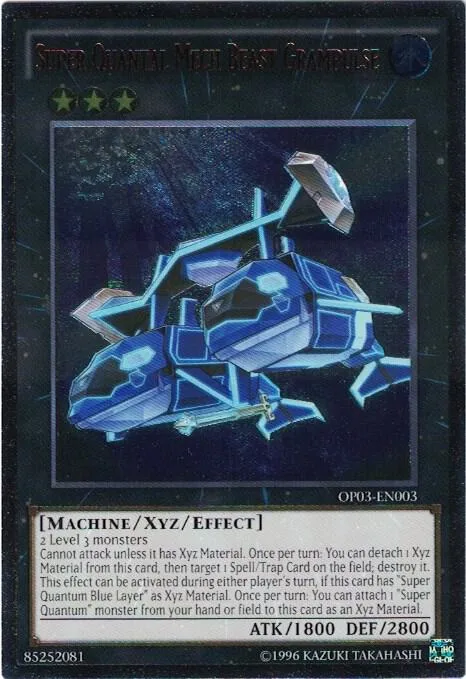 Super Quantal Mech Beast Grampulse Ultimate Rare OP03-EN003 Yu-Gi-Oh card from OTS Tournament Pack 3