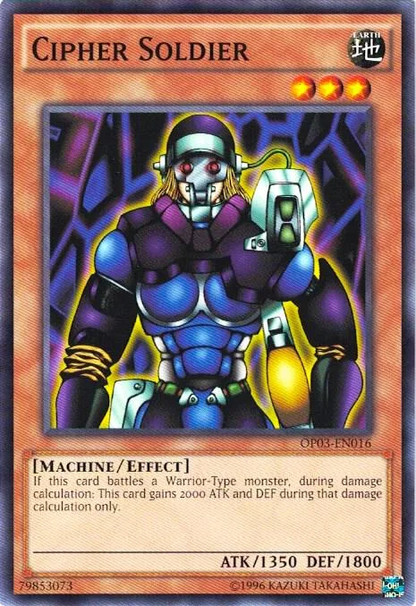 Cipher Soldier OP03-EN016 Yu-Gi-Oh card from OTS Tournament Pack 3