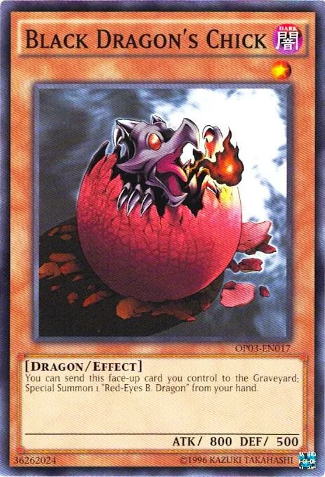 Black Dragon's Chick OP03-EN017 Yu-Gi-Oh card from OTS Tournament Pack 3