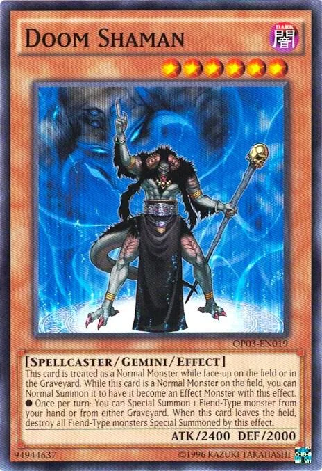 Doom Shaman OP03-EN019 Yu-Gi-Oh card from OTS Tournament Pack 3