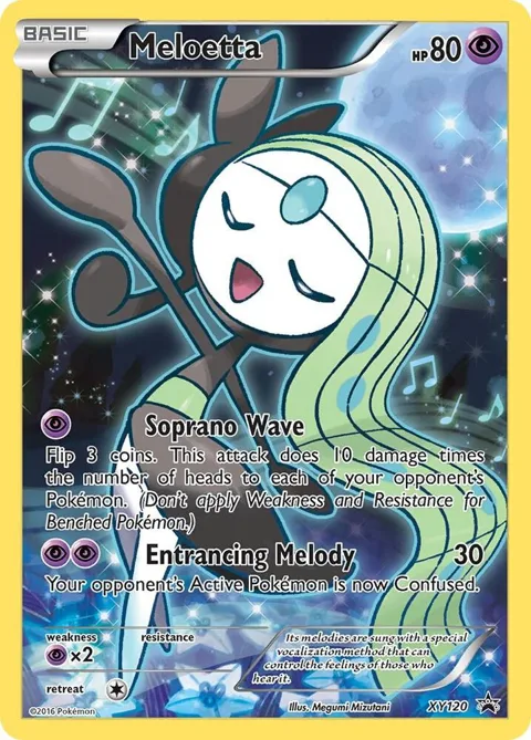 Meloetta #XY120 Holofoil Pokémon card from XY Promos