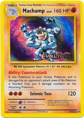 Machamp XY Evolutions Prerelease #59/108 Holofoil Pokémon card from XY Promos